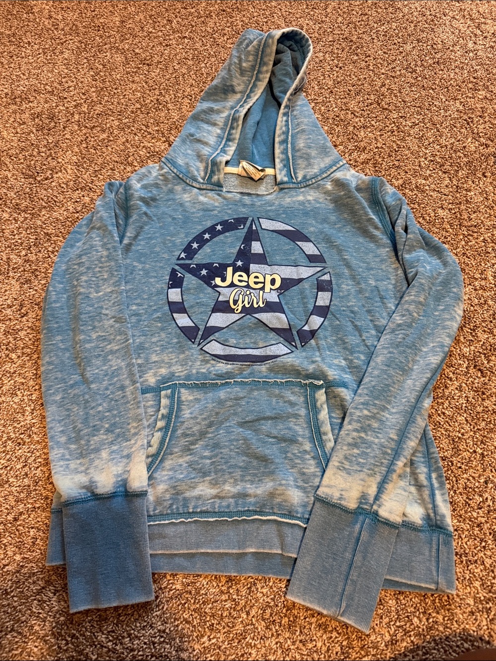 Blue Hooded Women's Sweater